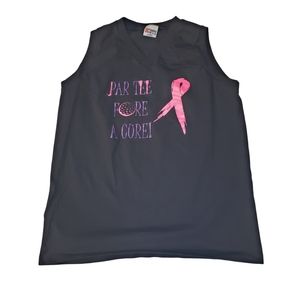 Vintage Golf Tank Top Par Tee For A Cure Eagle USA Retro Black Shirt 90s Golf